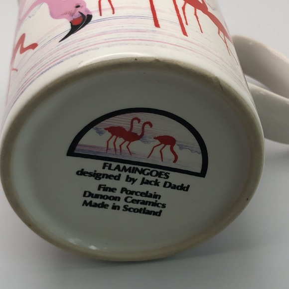 ViTG Flamingoes Coffee Mugs by Jack Dadd Porcelain Dunoon. Made in Scotland - Picture 4 of 8